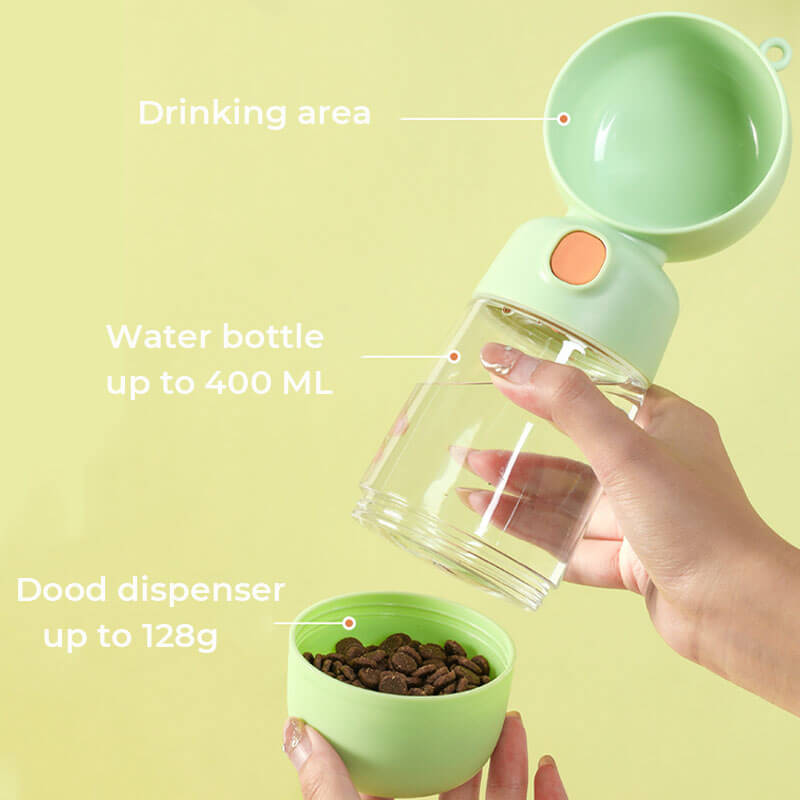 2-in-1 tragbare Outdoor-Wasserflasche für Hunde