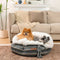 Klassisches Donut-Hundebett aus Jacquard-Plüsch – Kuschelhöhle