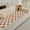 Checkered Velvet Sofa Pad Anti-Slip Quilted Couch Cover