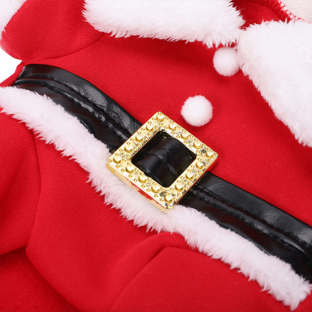 Stereoskopisches Weihnachts-Weihnachtsmann-Outfit, Hut, Cosplay, Hundekostüm