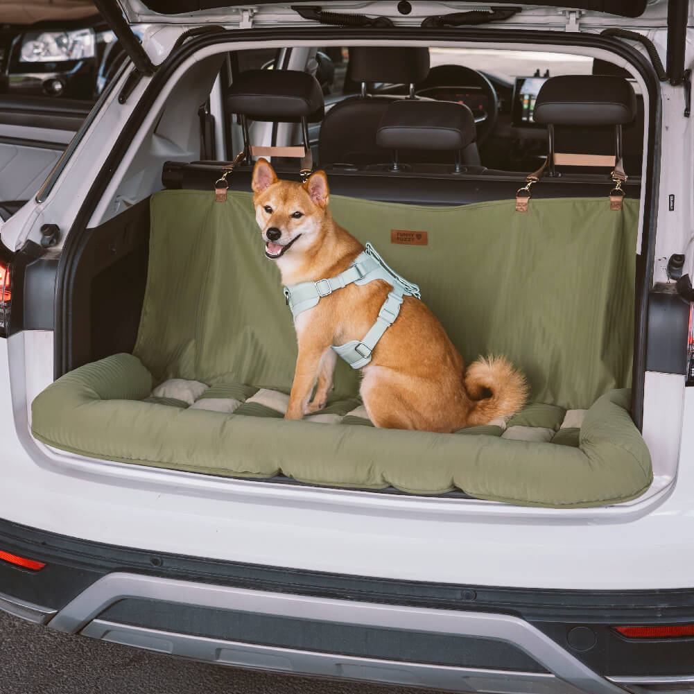 Reisepolster, Sicherheits-Rücksitz, großes Hunde-Autositzbett – Schachbrett-Lounge